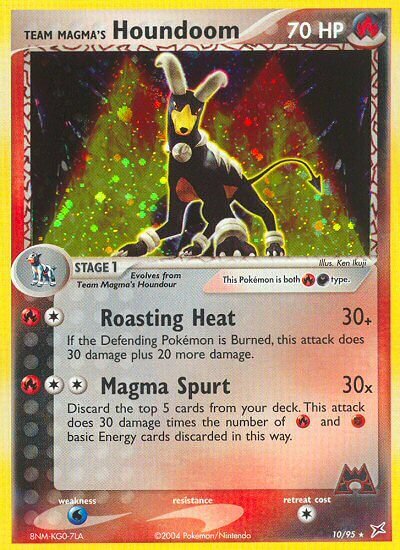 10/95 Team Magma's Houndoom MA Rare Holo