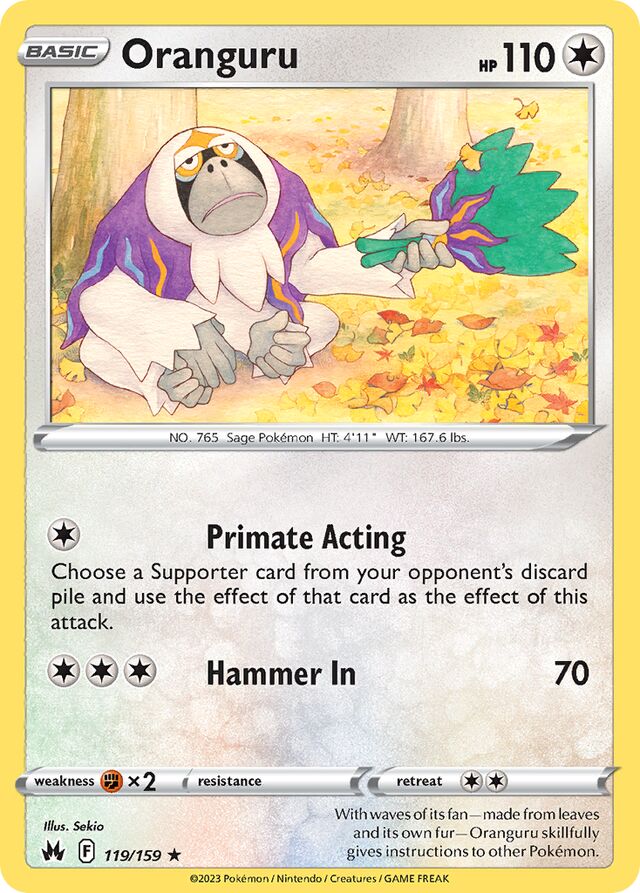 Oranguru Crown Zenith 119/159 Rare