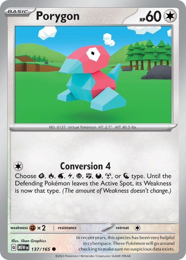 137/165 Porygon MEW Common