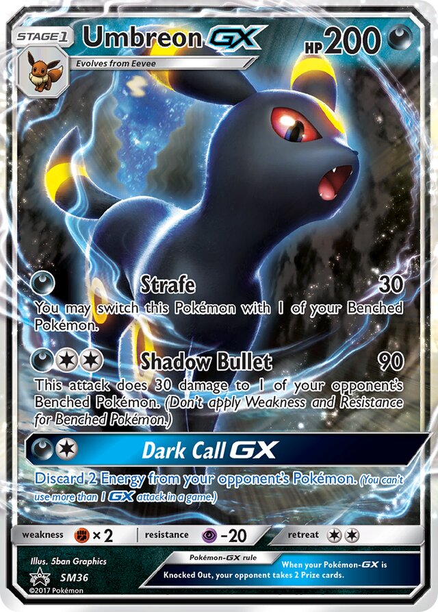 UmbreonGX SM Black Star Promos SM36 PROMO