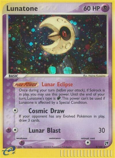 8/100 Lunatone SS Rare Holo