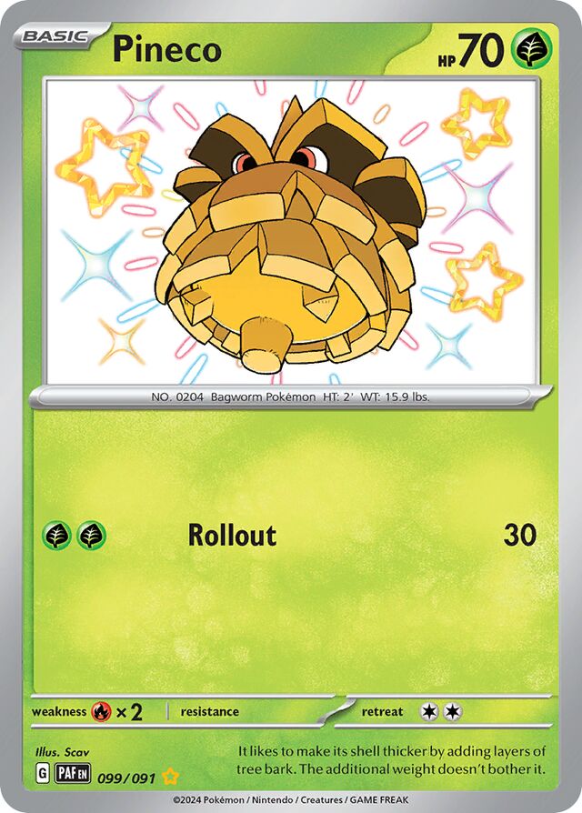 Pineco Paldean Fates 099/091 Shiny Rare
