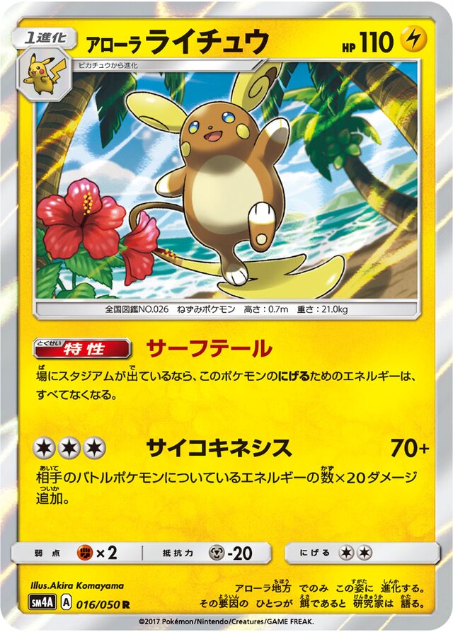 016/050 Alolan Raichuアローラライチュウ R