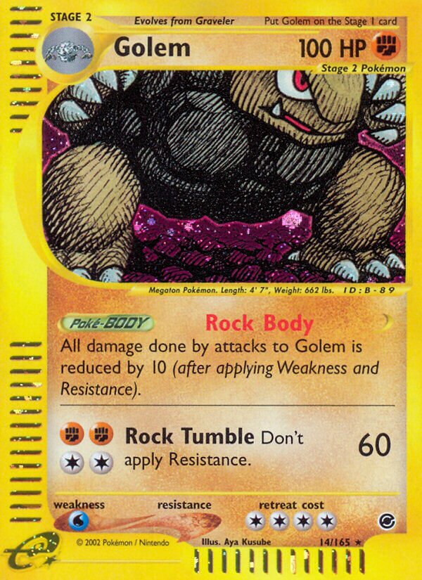14/165 Golem EX Rare Holo
