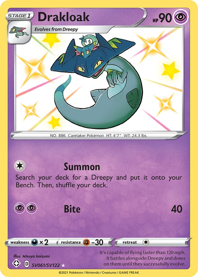 Drakloak Shining Fates SV061/SV122 Rare Shiny
