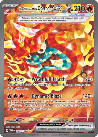 Hearthflame Mask Ogerpon ex (Twilight Masquerade 212/167)
