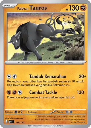 Paldean Tauros (Shiny Treasure ex 103/190)