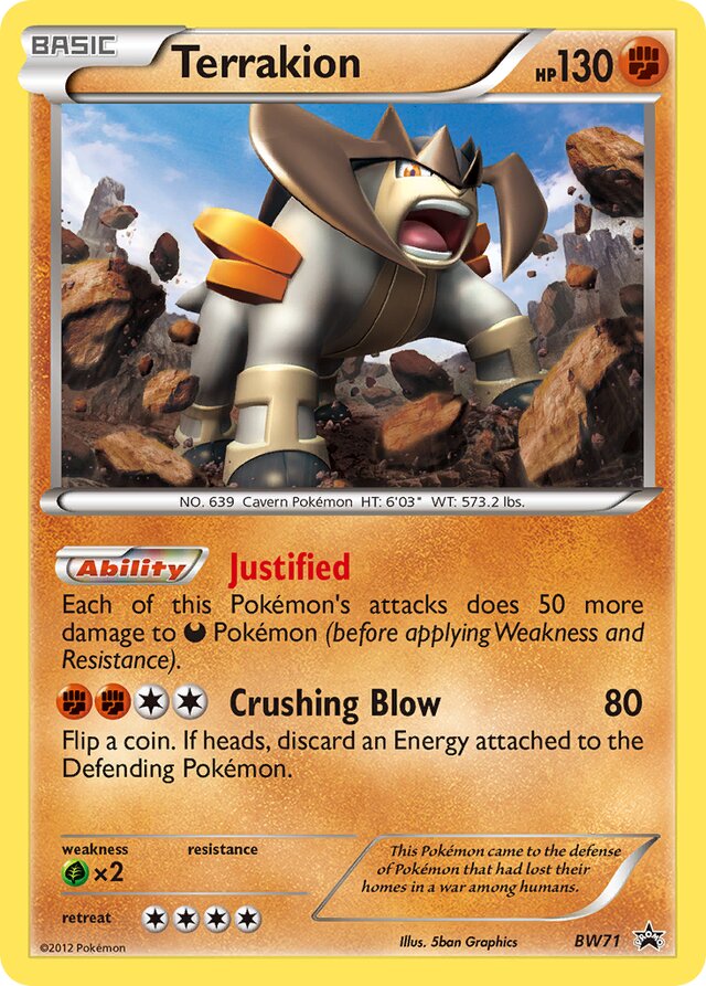 Terrakion BW Black Star Promos BW71 PROMO