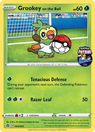 Grookey on the Ball (Pokémon Futsal 003/005)