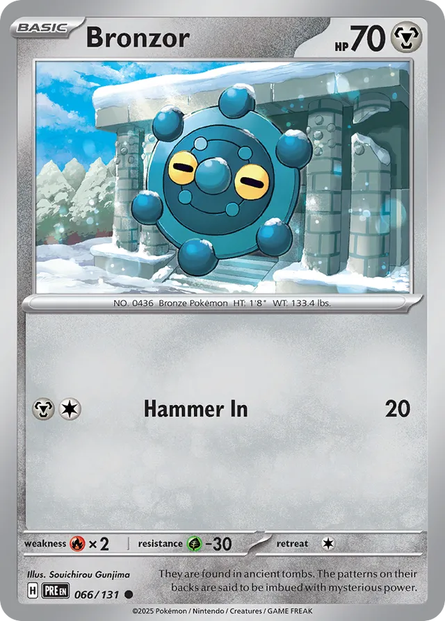Bronzor Prismatic Evolutions 066/131 Common