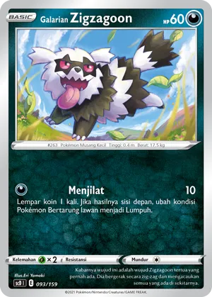Galarian Zigzagoon (Strength V Starter Deck 093/159)