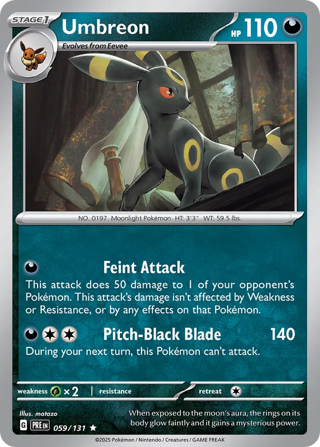 Umbreon Prismatic Evolutions 059/131 Rare
