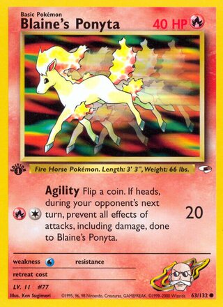 Blaine's Ponyta (Gym Heroes 63/132)