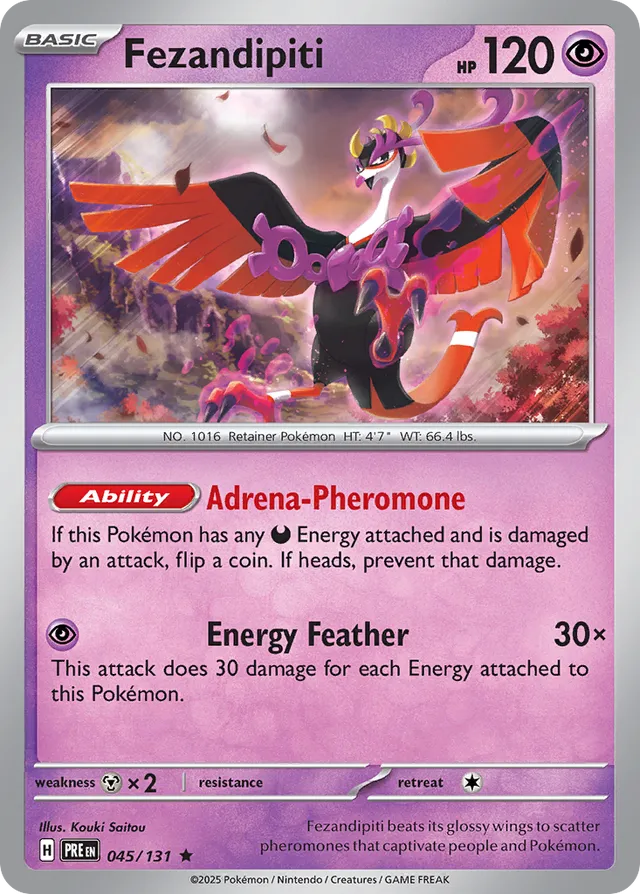 Fezandipiti Prismatic Evolutions 045/131 Rare