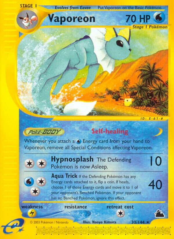 33/144 Vaporeon SK Rare