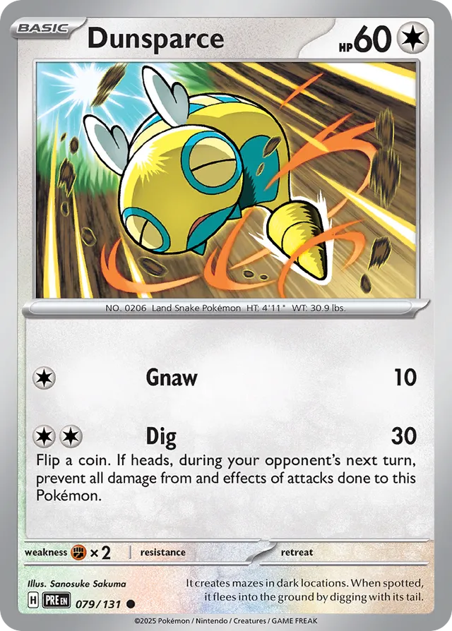 Dunsparce Prismatic Evolutions 079/131 Common