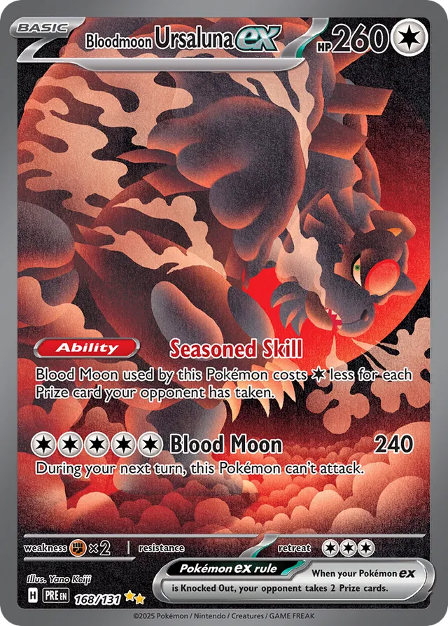 Bloodmoon Ursalunaex Prismatic Evolutions 168/131 Special Illustration Rare