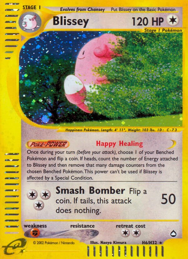 H6/H32 Blissey AQ Rare Holo