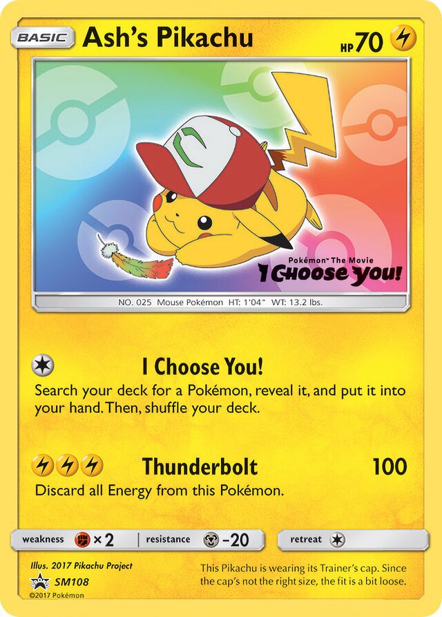 SM108 Ash's Pikachu SMP PROMO