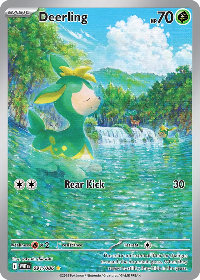 091/086 Deerling WHT Illustration Rare