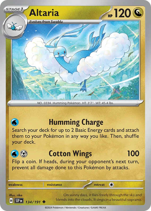 134/191 Altaria SSP Uncommon