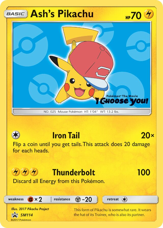 SM114 Ash's Pikachu SMP PROMO