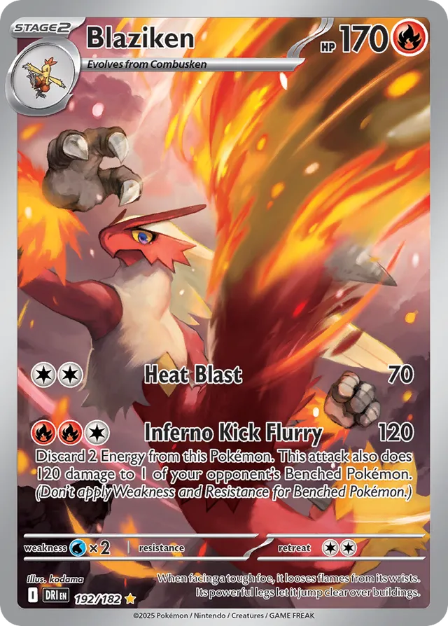 Blaziken Destined Rivals 192/182 Illustration Rare