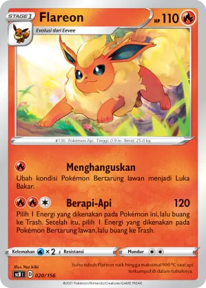 Flareon (Challenge V Starter Deck 020/156)