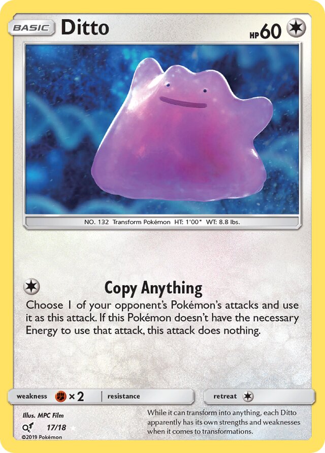 Ditto Detective Pikachu 17/18 Rare Holo