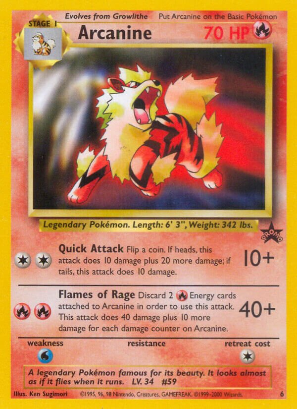 Arcanine Wizards Black Star Promos 6 PROMO