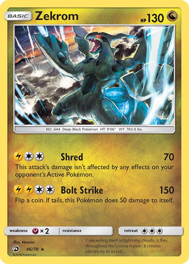 Zekrom Dragon Majesty 46/70 Rare Holo