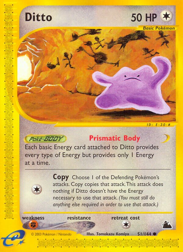 Why does ditto have a black line down the left hand side but Magnemite  doesn't? What does it mean. Looked at all my Skyridge cards and some do,  some don't. : r/pokemoncardcollectors