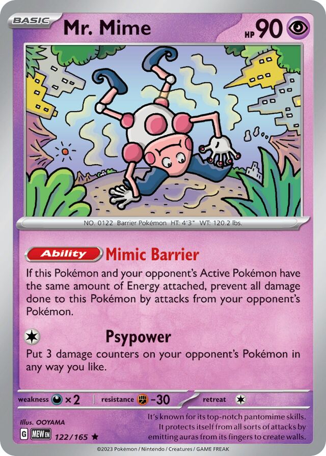 Mr. Mime 151 122/165 Rare