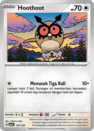 Hoothoot (MEGA Dream ex 137/193)