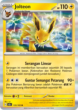 Jolteon (Pokémon Card 151 135/165)