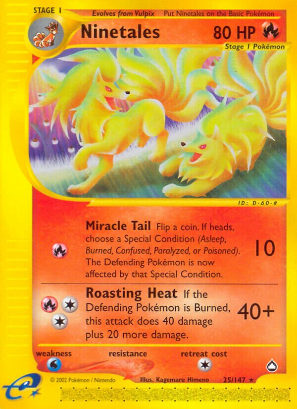 Ninetales Aquapolis 25/147 Rare