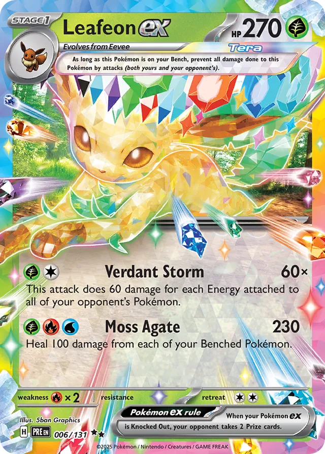 Leafeonex Prismatic Evolutions 006/131 Double Rare