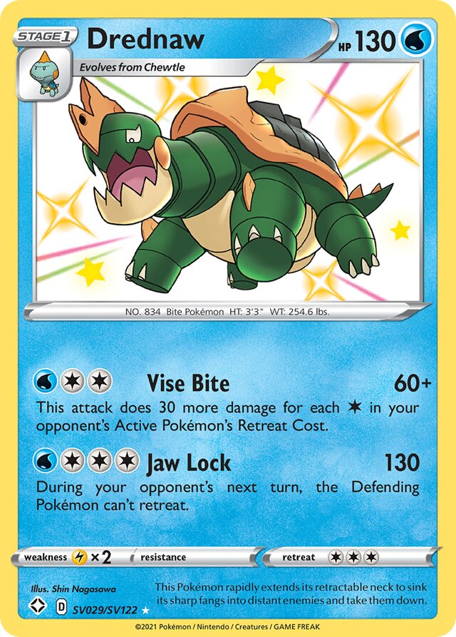 Drednaw Shining Fates SV029/SV122 Rare Shiny