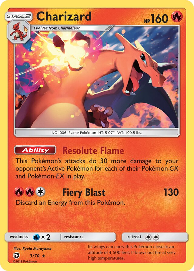 Charizard Dragon Majesty 3/70 Rare Holo