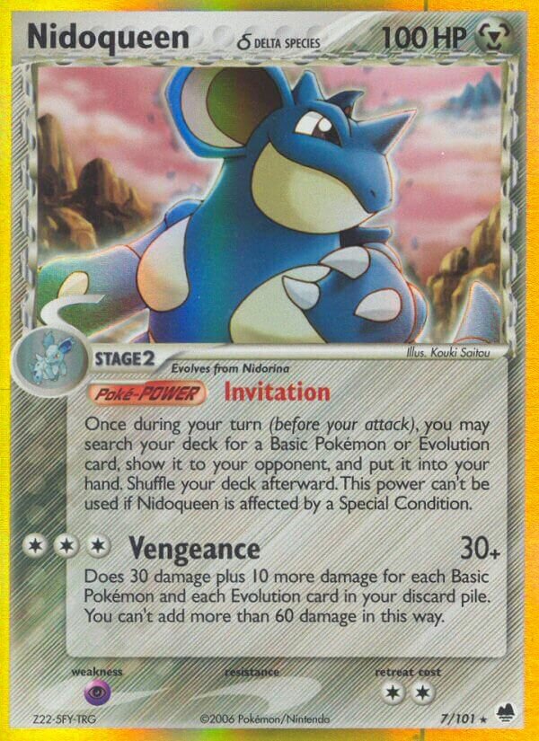 Nidoqueen (Delta Species) 7/101 3 EX DRAGON FRONTIERS HOLO RARE PTCG