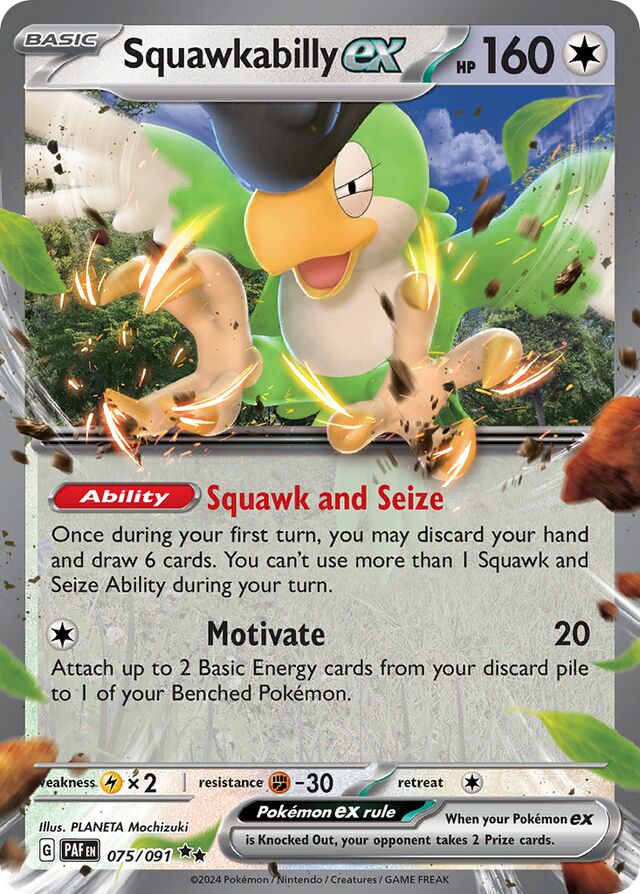 Squawkabillyex Paldean Fates 075/091 Double Rare
