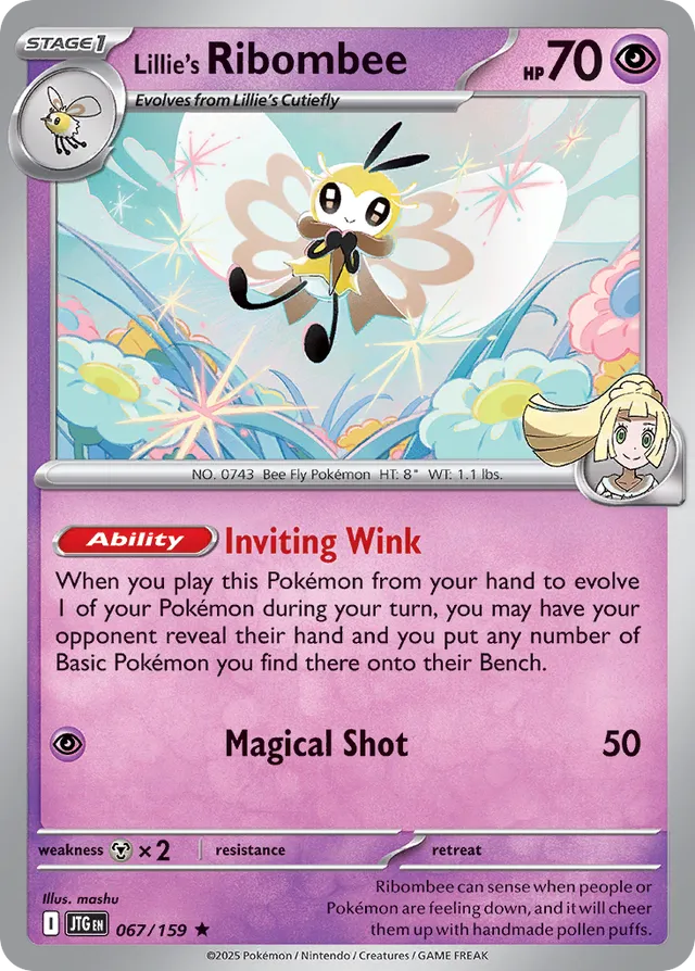 Lillie's Ribombee Journey Together 067/159 Rare
