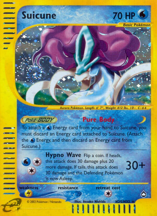 H25/H32 Suicune AQ Rare Holo