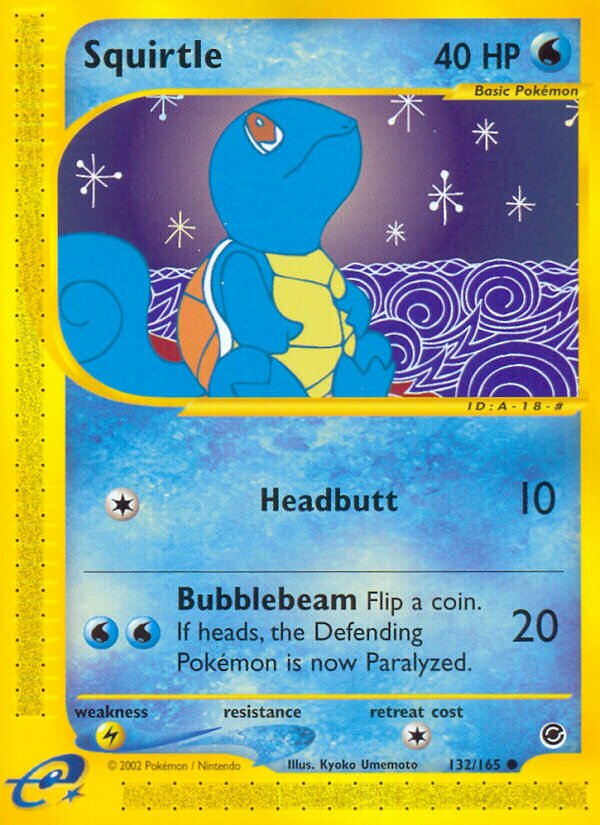 132/165 Squirtle EX Common