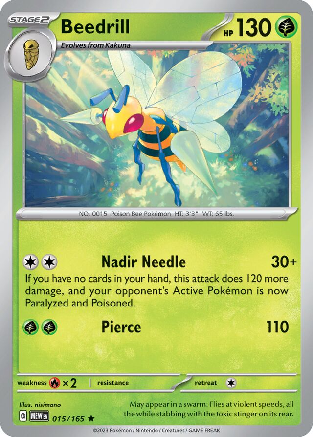 015/165 Beedrill MEW Rare