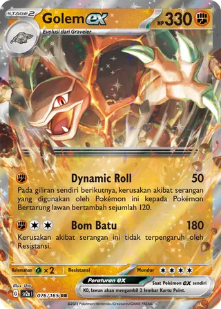 Golem ex (Pokémon Card 151 076/165)
