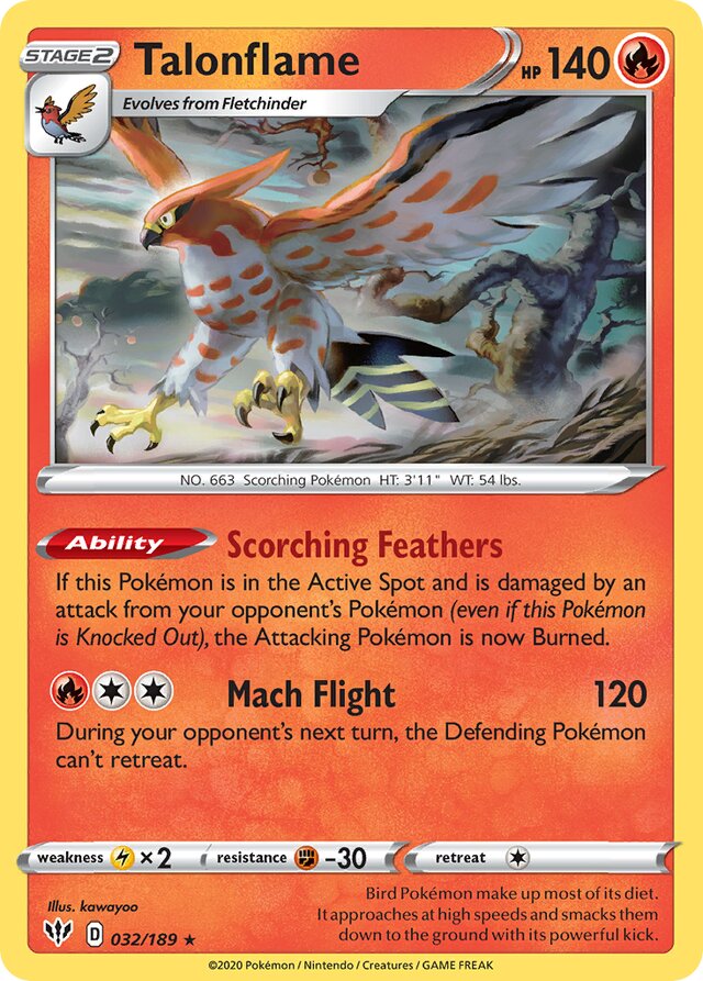 032/189 Talonflame DAA Rare