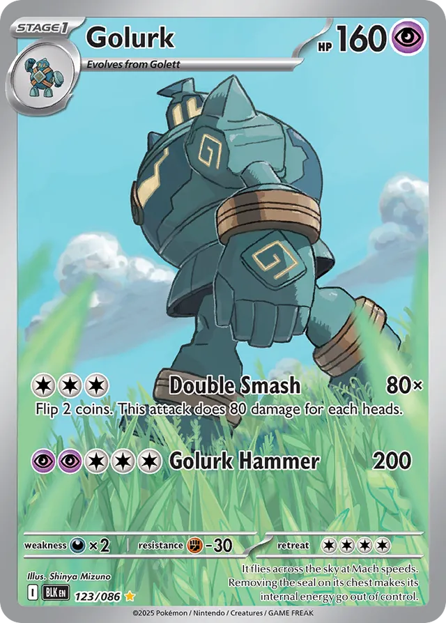 Golurk Black Bolt 123/086 Illustration Rare