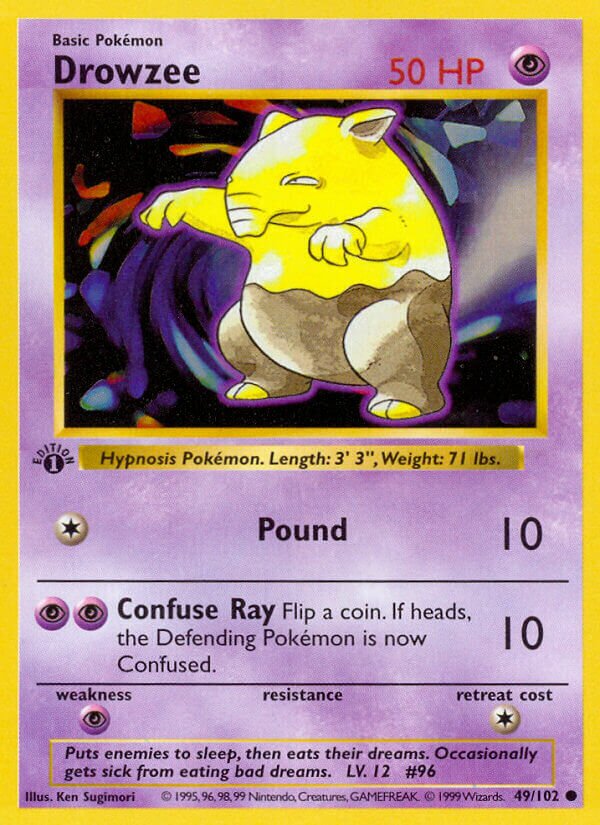 Drowzee Base 49/102 Common