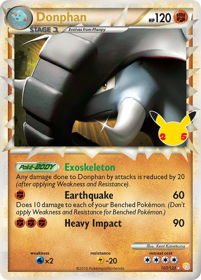 Donphan [HeartGold & SoulSilver] Celebrations Classic Collection 107/123 Rare Classic